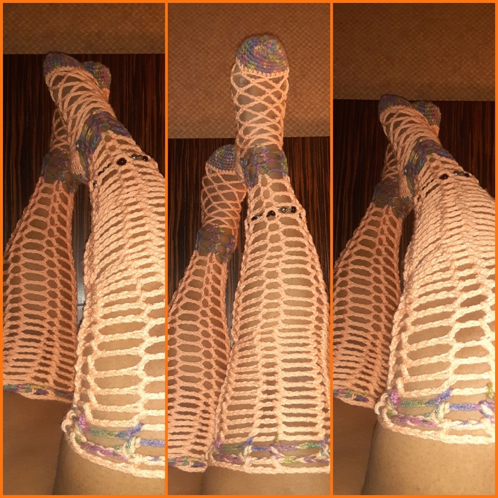 Crochet Lace Thigh High Socks!